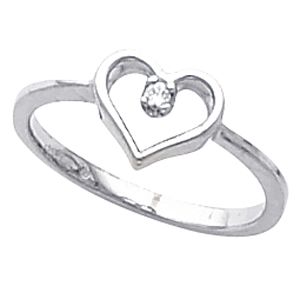 Heart Shaped Teen Ring for Diamonds
