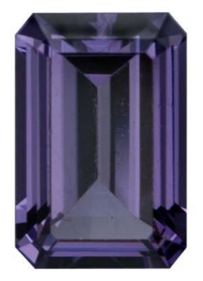 Emerald/Octagon Genuine Purple Spinel (Black Box)