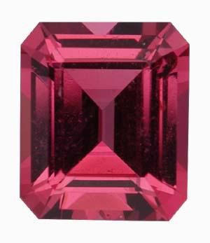 Emerald/Octagon Genuine Pink Spinel (Black Box)