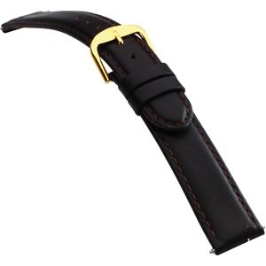 19mm Men's Regular Padded Calf Brown Watch Strap