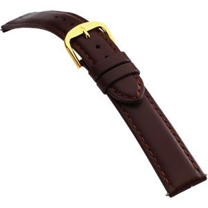 18mm Men's Regular Padded Calf Tan Watch Strap
