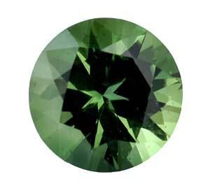 Round Genuine Green (Chrome) Tourmaline (Black Box)