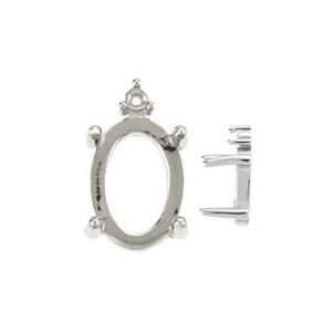 Oval Cabochon Setting with Accent