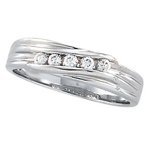 5-Stone Ladies or Gents Wedding Band Mounting