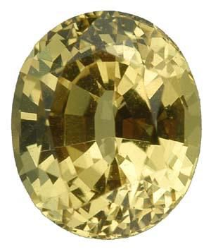 Oval Genuine Yellow Sapphire (Black Box)
