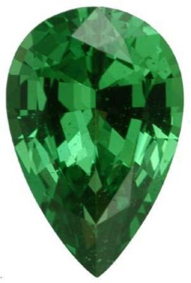 Pear Genuine Tsavorite Garnet (Black Box)