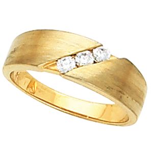 3-Stone Ladies or Gents Wedding Band Mounting