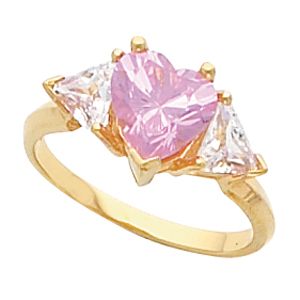 Ring Mounting for Heart-Shape Gemstone