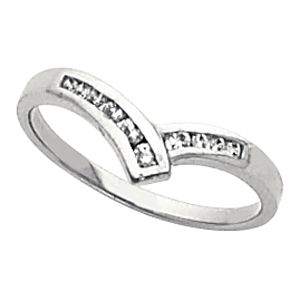 V-Shaped Accented Fashion Ring Mounting