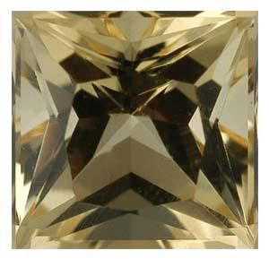Square Genuine Golden Precious Topaz (Black Box)