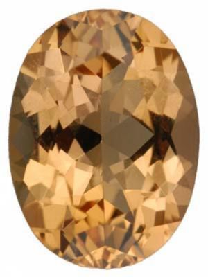 Oval Genuine Golden Precious Topaz (Black Box)