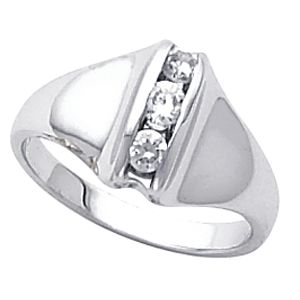 3-Stone Ring for Channel Set Diamonds