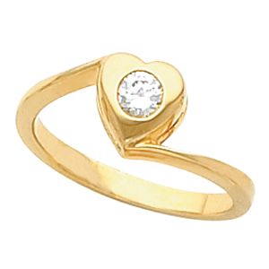 Heart Shaped Teen Ring for Diamonds