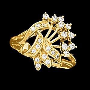Accented Cluster Ring Mounting
