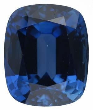 Antique Cushion Genuine Blue Sapphire (Black Box)