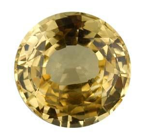 Round Genuine Yellow Sapphire (Black Box)