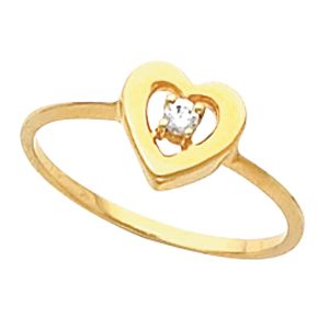 Heart-Shaped Teen Ring for Diamonds