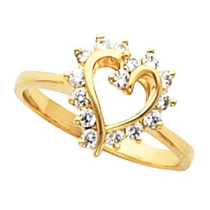 Heart-Shaped Ring for Diamonds
