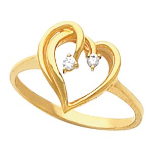 Heart-Shaped Ring for Diamonds
