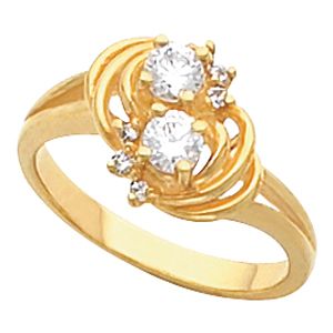 Accented  Fashion Ring Mounting 