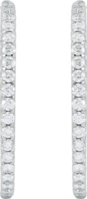 Diamond Inside/Outside Hoop Earrings