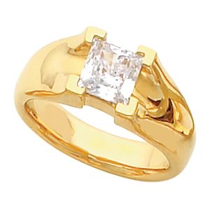 Solitaire Ring Mounting for Square Stone