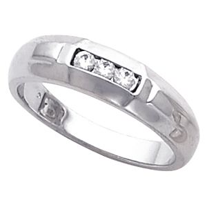 3-Stone Ladies or Gents Wedding Band Mounting