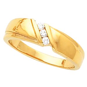 3-Stone Ladies or Gents Wedding Band Mounting