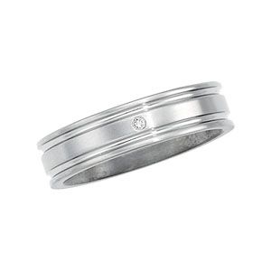 6mm Titanium Comfort Fit Diamond Band