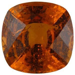 Antique Square Genuine Spessartite Garnet (Black Box)