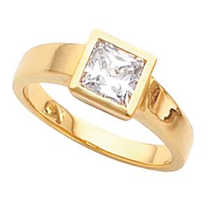 Solitaire Ring Mounting for Square Stone