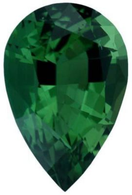 Pear Genuine Green (Chrome) Tourmaline (Black Box)