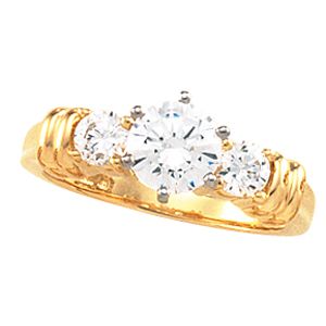 3-Stone Engagement Ring Base Mounting