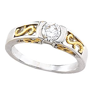 Cathedral Engagement Ring Mounting & Band