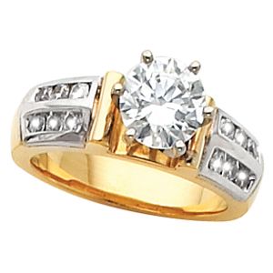 Cathedral-Style Engagement Base & Band Mounting