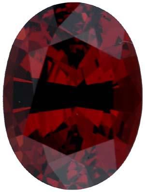 Oval Genuine Mozambique Garnet (Black Box)