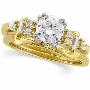 Engagement Base with Baguette Accents or Band Mounting