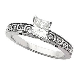 Cathedral-Style Engagement Base & Band Mounting