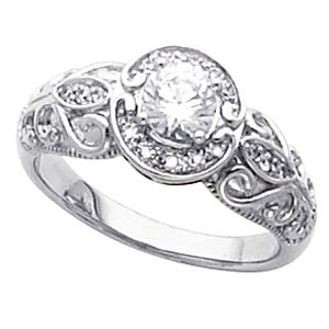 Vintage Design Engagement Ring Mounting