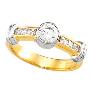 Two Tone Engagement Ring