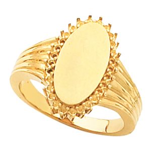 Ladies Oval Signet Ring
