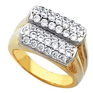 Multi-Row Ring for Pavé Diamonds