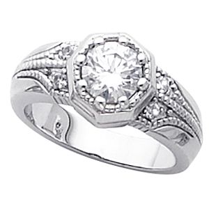 Vintage Design Ring Mounting for Round Stone