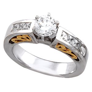 Cathedral Engagement  Base Ring Mounting & Band