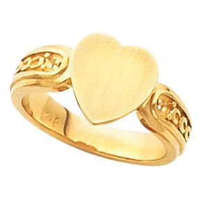 Heart Shape Signet Ring