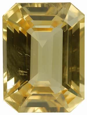 Emerald/Octagon Genuine Yellow Sapphire (Black Box)