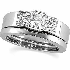 3-Stone Engagement Ring Mounting or Band