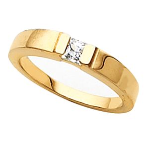 Channel Set Princess Solitaire Ring Mounting