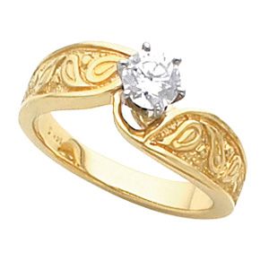 Solitaire Engagement Base Ring Mounting