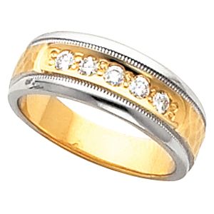5-Stone Ladies or Gents Wedding Band Mounting